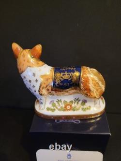 Royal Crown Derby Paperweight Gold Stopper Royal Windsor Corgi Limited Edition