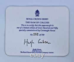 Royal Crown Derby Paperweight Golden Fleece Ram of Colchis Ltd Ed 252 of 750 1st