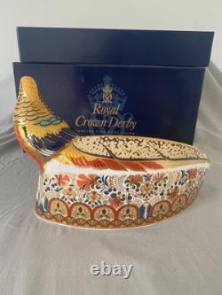 Royal Crown Derby Paperweight Harrods Pheasant Gold Stopper Ltd Edition Boxed