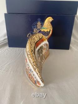 Royal Crown Derby Paperweight Harrods Pheasant Gold Stopper Ltd Edition Boxed