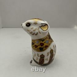 Royal Crown Derby Paperweight LIMITED EDITION NEW YEAR MOUSE GOLD, BOX & CERT
