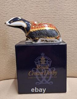 Royal Crown Derby Paperweight. Leicester Fox & Moonlight Badger Ltd Ed