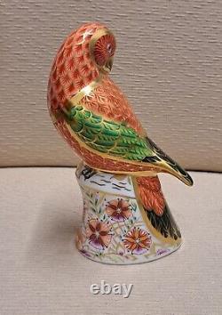 Royal Crown Derby Paperweight Lorikeet. Gold Stopper. Box. Cert. Limited Ed