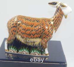 Royal Crown Derby Paperweight Nanny Goat Gold Stopper Brand New Boxed Exclusive