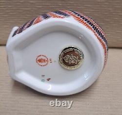 Royal Crown Derby Paperweight Pair of Tiger Cubs. Gold Stoppers. Box