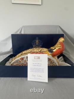 Royal Crown Derby Paperweight Pheasant Gold Stopper Ltd Edition Boxed