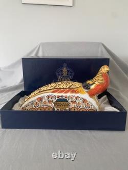 Royal Crown Derby Paperweight Pheasant Gold Stopper Ltd Edition Boxed