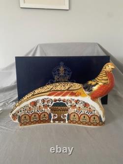 Royal Crown Derby Paperweight Pheasant Gold Stopper Ltd Edition Boxed