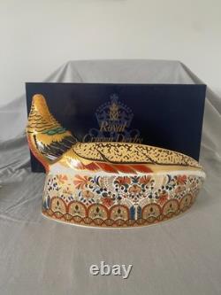 Royal Crown Derby Paperweight Pheasant Gold Stopper Ltd Edition Boxed