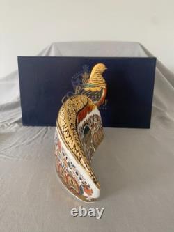 Royal Crown Derby Paperweight Pheasant Gold Stopper Ltd Edition Boxed