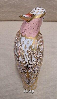 Royal Crown Derby Paperweight. Pink Cockatoo. Gold Stopper. Cert. Box