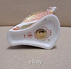 Royal Crown Derby Paperweight. Pink Cockatoo. Gold Stopper. Cert. Box