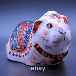 Royal Crown Derby Paperweight Ponchito Guinea Pig 0nly 2,500 made Gold Stopper