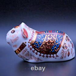 Royal Crown Derby Paperweight Ponchito Guinea Pig 0nly 2,500 made Gold Stopper