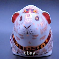 Royal Crown Derby Paperweight Ponchito Guinea Pig 0nly 2,500 made Gold Stopper