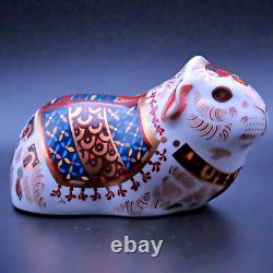 Royal Crown Derby Paperweight Ponchito Guinea Pig 0nly 2,500 made Gold Stopper