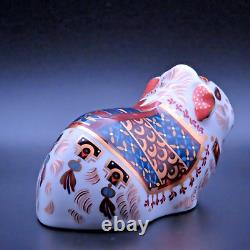 Royal Crown Derby Paperweight Ponchito Guinea Pig 0nly 2,500 made Gold Stopper