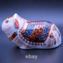 Royal Crown Derby Paperweight Ponchito Guinea Pig 0nly 2,500 made Gold Stopper