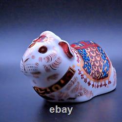 Royal Crown Derby Paperweight Ponchito Guinea Pig 0nly 2,500 made Gold Stopper