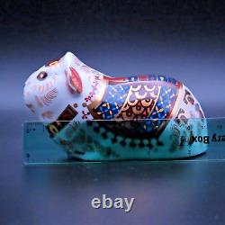 Royal Crown Derby Paperweight Ponchito Guinea Pig 0nly 2,500 made Gold Stopper