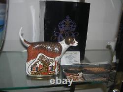 Royal Crown Derby Paperweight Pre Release Signed Foxhound Sinclairs Box & Cert