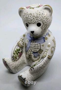Royal Crown Derby Paperweight Prince George Christening Bear 2013 Ltd Ed 5/500