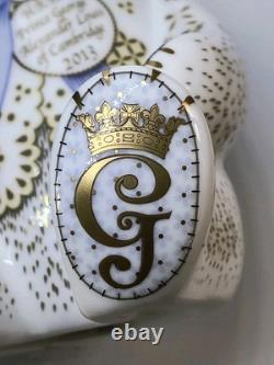 Royal Crown Derby Paperweight Prince George Christening Bear 2013 Ltd Ed 5/500