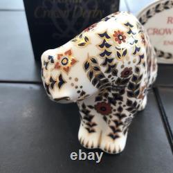 Royal Crown Derby Paperweight RUSSIAN BEAR Gold Stopper Boxed