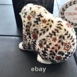 Royal Crown Derby Paperweight RUSSIAN BEAR Gold Stopper Boxed