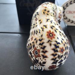 Royal Crown Derby Paperweight RUSSIAN BEAR Gold Stopper Boxed