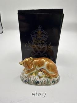 Royal Crown Derby Paperweight SLEEPY LION CUB Boxed