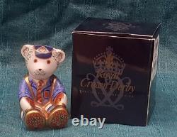 Royal Crown Derby Paperweight Schoolboy Gold Stopper 1st Quality inc Box