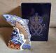 Royal Crown Derby Paperweight Scottish Leaping Salmon. Ltd Edition Gold Stop Box