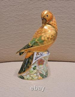Royal Crown Derby Paperweight Sun Parakeet. Gold Stopper