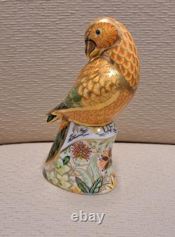Royal Crown Derby Paperweight Sun Parakeet. Gold Stopper