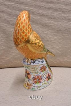 Royal Crown Derby Paperweight Sun Parakeet. Gold Stopper