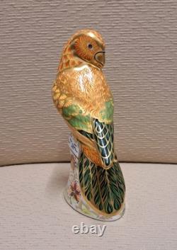 Royal Crown Derby Paperweight Sun Parakeet. Gold Stopper