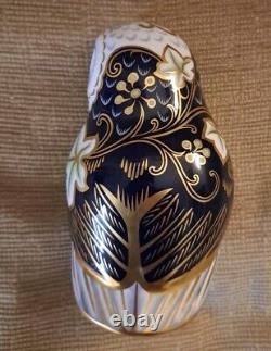 Royal Crown Derby Paperweight Twilight Owl. Gold stopper