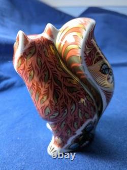 Royal Crown Derby Paperweight Woodland Suirrel Vgc Gold Button Marked MMVIII