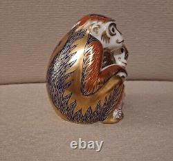 Royal Crown Derby Paperweights. Chinese Year Monkey & Tiger Ltd Ed Gold Sto Box