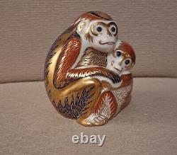 Royal Crown Derby Paperweights. Chinese Year Monkey & Tiger Ltd Ed Gold Sto Box