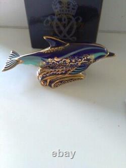 Royal Crown Derby PaplimLyme Bay Mother Dolphin Boxed Certificate 117