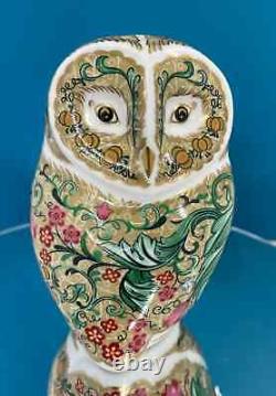 Royal Crown Derby Parchment Owl Paperweight 1st Quality Boxed