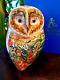 Royal Crown Derby Parchment Owl Paperweight 1st Quality Gold Stopper Mint In Box