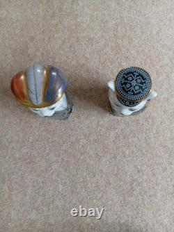 Royal Crown Derby Pearly King & Queen Paperweight Diamond Jubilee Gold Stopper