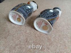 Royal Crown Derby Pearly King & Queen Paperweight Diamond Jubilee Gold Stopper