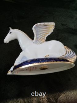 Royal Crown Derby Pegasus With Gold Stopper Certificate And Original Box