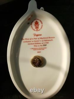 Royal Crown Derby Pegasus With Gold Stopper Certificate And Original Box