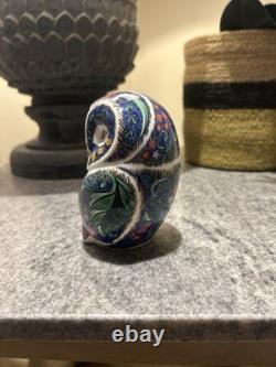 Royal Crown Derby Periwinkle Owl Paperweight