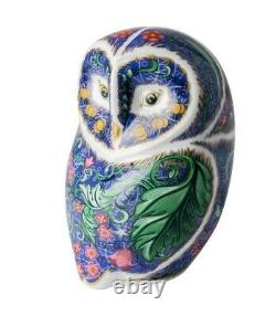 Royal Crown Derby Periwinkle Owl William Morris Bird Paperweight New 1st